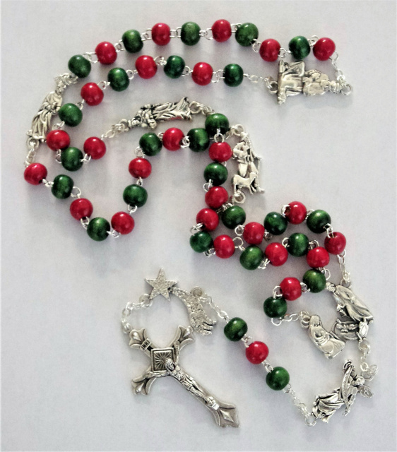 Christmas Red & Green Rosary 